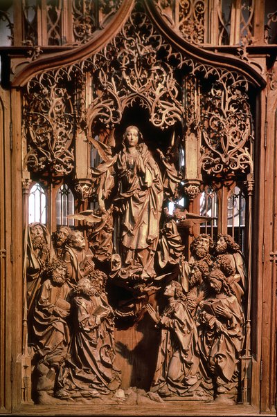 Assumption of the Virgin, central panel of the Marienaltar, 1505-10 by Tilman Riemenschneider
